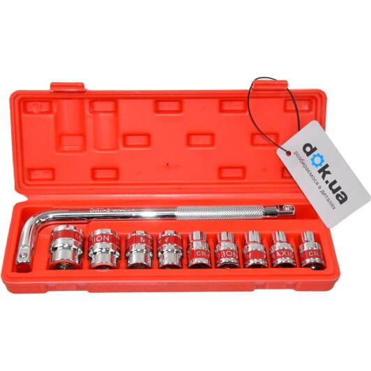 Набор торцевых головок и комплектующих Maxion MXTL-PC10 1/2" (10 пр.)