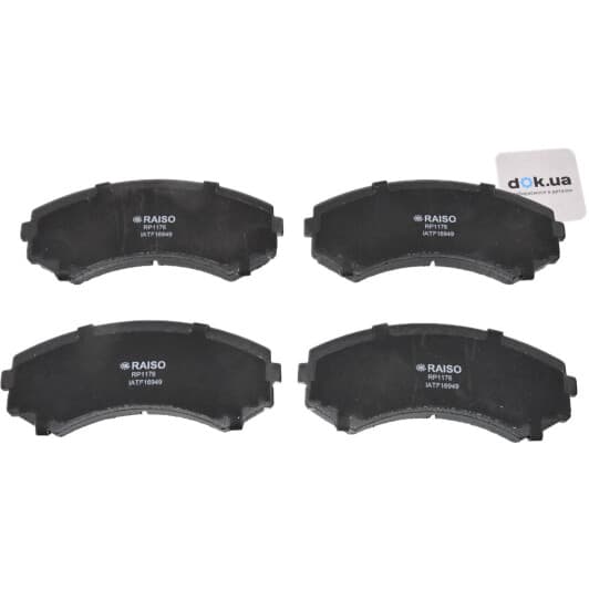 rp1176 RAISO Колодки гальмівні диск. перед.  Mitsubishi Grandis 04-11/Pajero 90-
