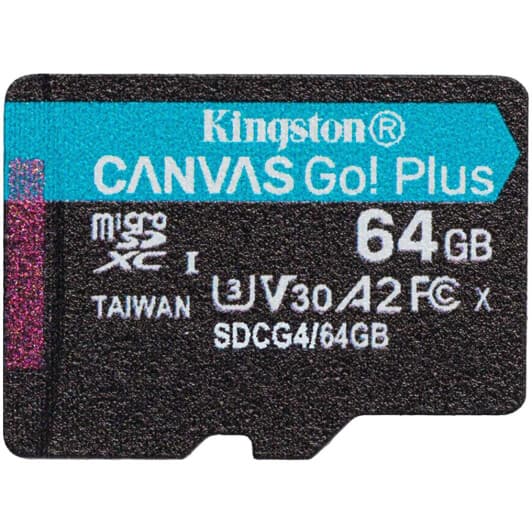 Карта пам’яті Kingston Canvas Go! Plus microSDXC 64 ГБ SDCG4/64GBSP