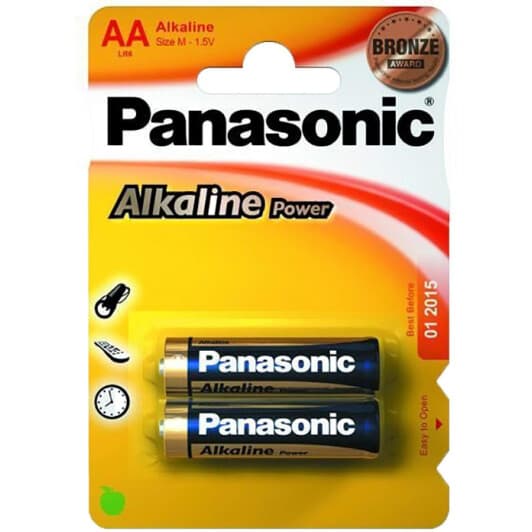 Батарейка Panasonic Alkaline Power LR6REB/2BP AA (пальчиковая) 1,5 V 2 шт