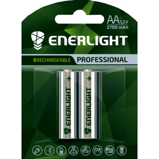 Аккумуляторная батарейка Enerlight 30620102 2700 mAh 2 шт