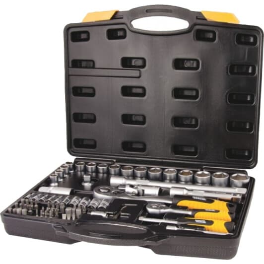 Набор бит и торцевых головок с трещоткой MasterTool 78-5072 60 шт.