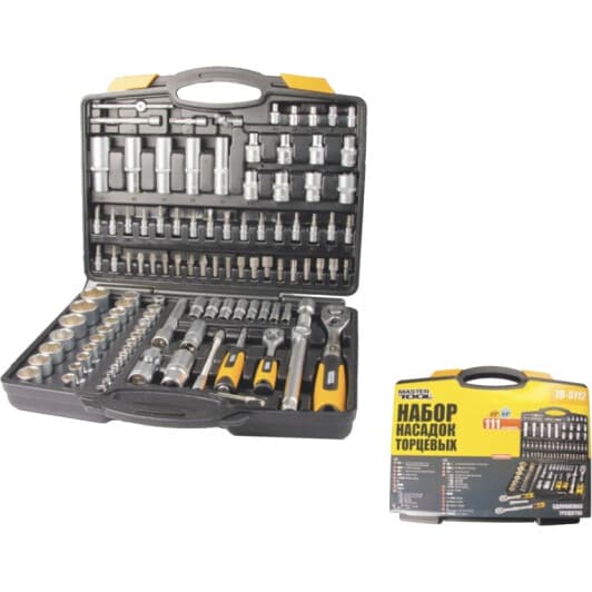 Набор бит и торцевых головок с трещоткой MasterTool 78-5112 93 шт.