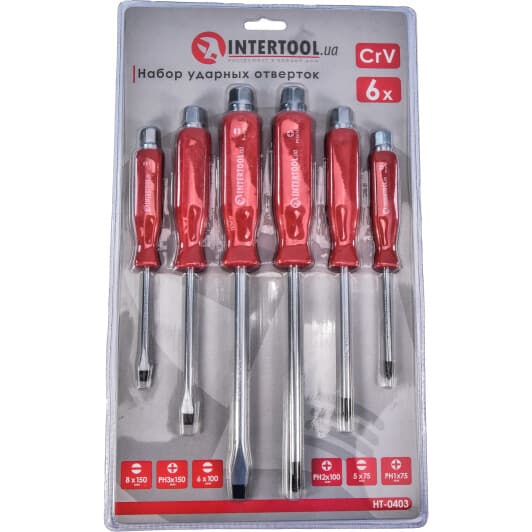 Набор отверток ударных Intertool HT0403 6 шт.
