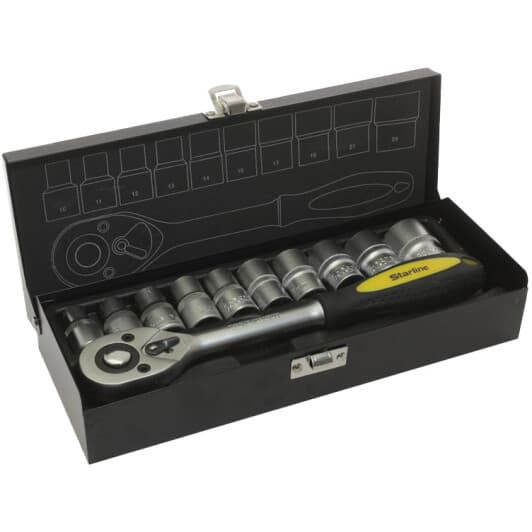 Набір торцевих головок та компонентів Starline NRJJMT11 1/2" (11 пр.)