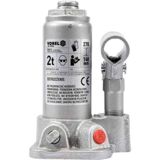 Домкрат Vorel бутылочный гидравлический 2 т 80012