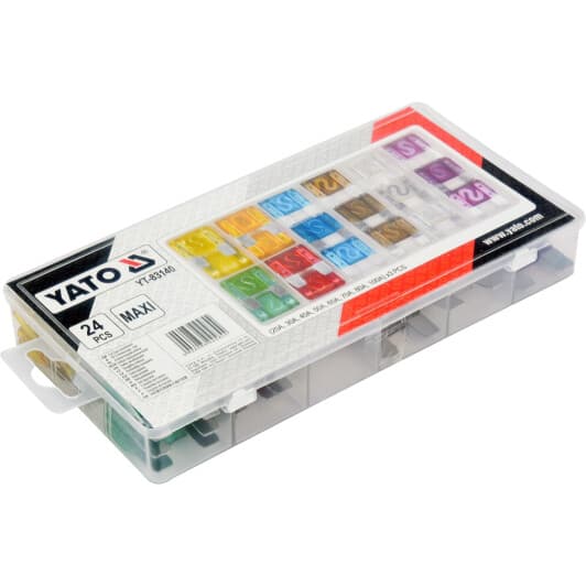 Набір запобіжників Yato YT-83140 FX maxi (mega) 24 шт.