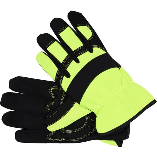 Перчатки рабочие Yato синтетические с кожаными вставками зеленые