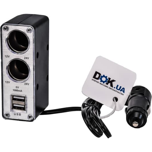 Разветвитель прикуривателя с USB Pulso 2 в 1 + 2 USB WF-0030