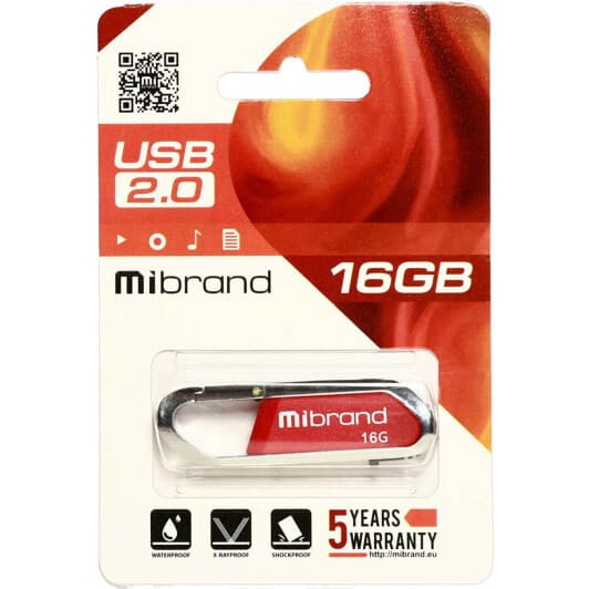 Флешка Mibrand Aligator 16 ГБ MI20AL16U7DR