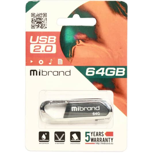 Флешка Mibrand Aligator 64 ГБ MI20AL64U7G