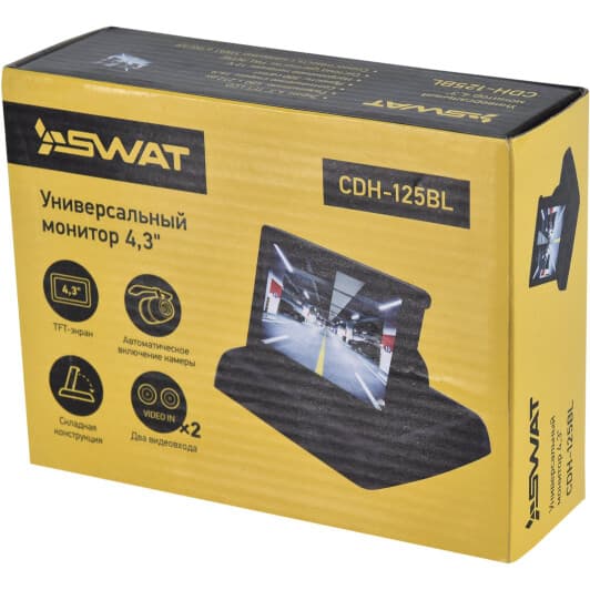 Монитор в авто Swat CDH-125 черный