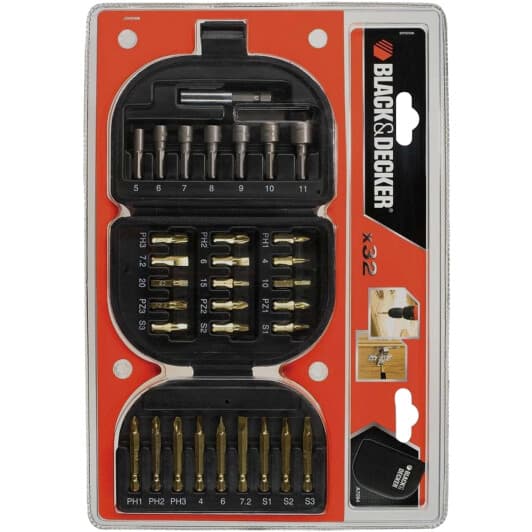 Набір бит та торцевих головок з тримачем BLACK+DECKER A7094 31 шт.