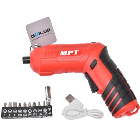 Электроотвертка MPT MCSD4006.1 (ЗУ + биты)