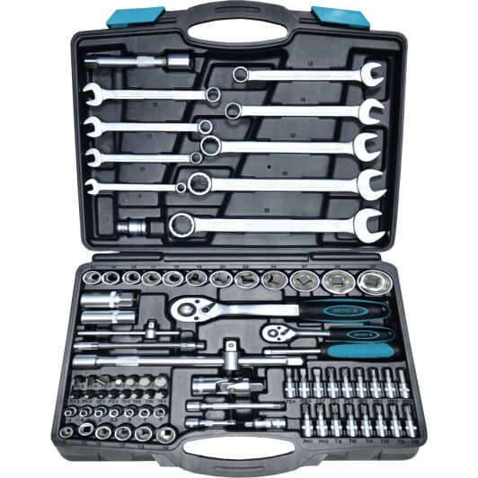 Набір торцевих головок та компонентів Berg 52-112 1/2", 1/4" (82 пр.)