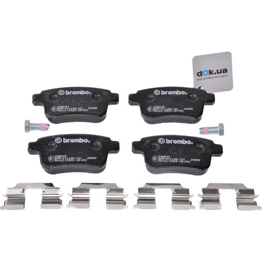 P 68 043 Brembo Гальмівні колодки для Renault Kangoo