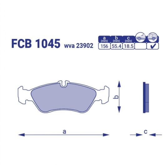 FCB1045 FriCo Гальмівні колодки