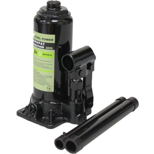 Домкрат Steel Power пляшковий гідравлічний 3 т 2203