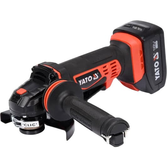 Болгарка аккумуляторная Yato YT-82828 (2 аккумулятора + ЗУ) 125 мм
