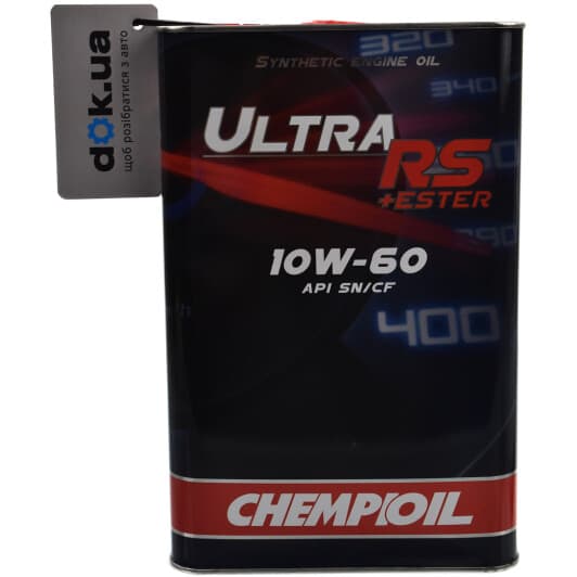 Chempioil Ultra RS+Ester 10W-60 (4 л) моторна олива