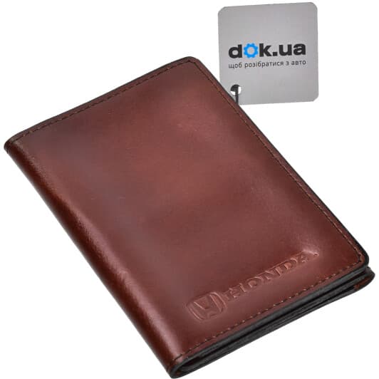 Портмоне-органайзер Poputchik 4024-033P с логотипом Honda цвет коричневый