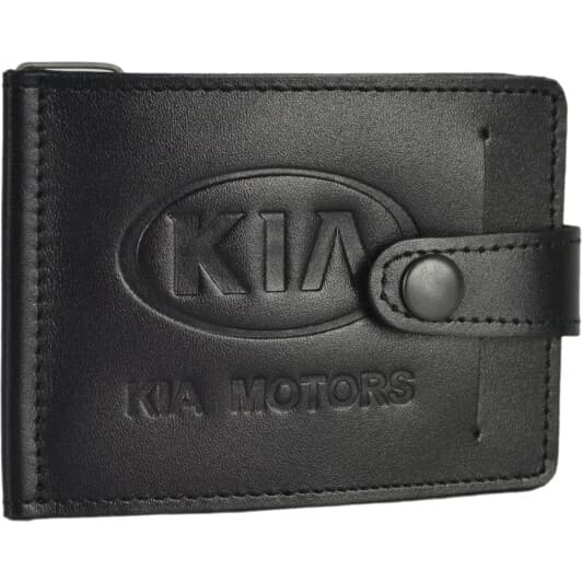 Портмоне-органайзер Poputchik 4024-029 с логотипом KIA цвет черный