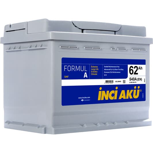 Аккумулятор Inci Aku 6 CT-62-R Formul A Taurus LB2062054013