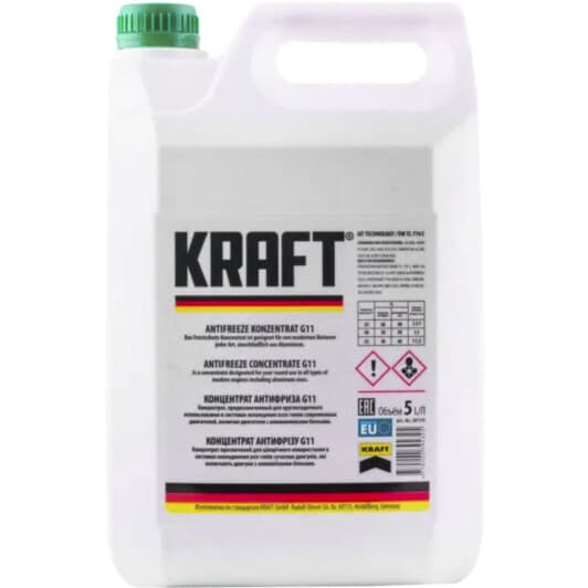 KRAFT G11 зелений 5 л (KF119) концентрат антифризу