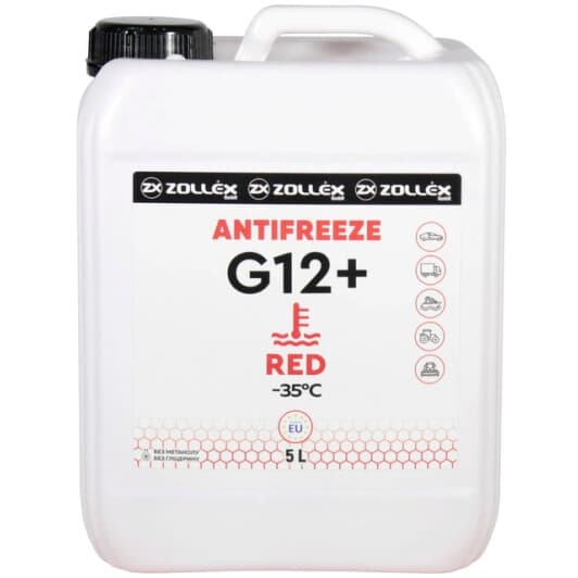 Zollex G12+ червоний 5 л (18101) концентрат антифризу