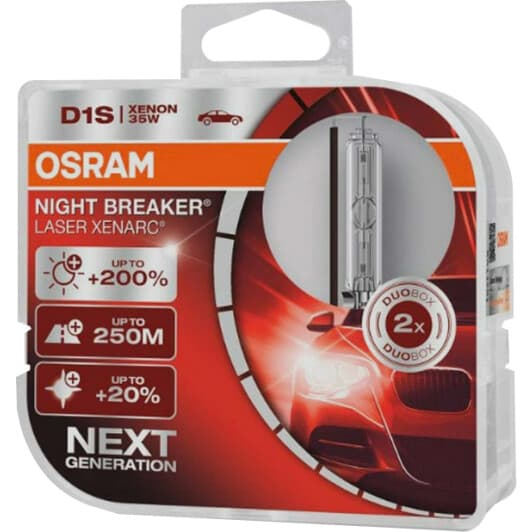 Автолампа Osram Xenarc Night Breaker Laser D1S PK32d-2 35 W прозрачная 66140XNNHCB