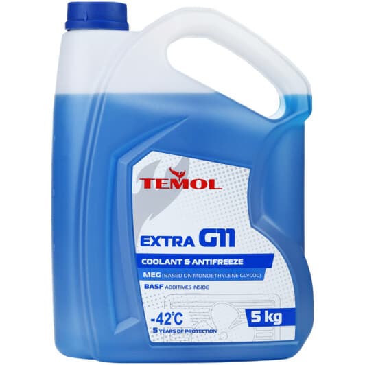 TEMOL Extra G11 синий -42 °C, 5 л (T-EG11B-5L) готовый антифриз