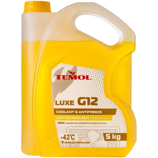 TEMOL Luxe G12 желтый -42 °C, 5 л (T-LG12Y-5L) готовый антифриз