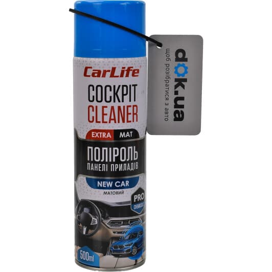Поліроль для салону Carlife Cockpit Cleaner Extra Mat нове авто 500 мл