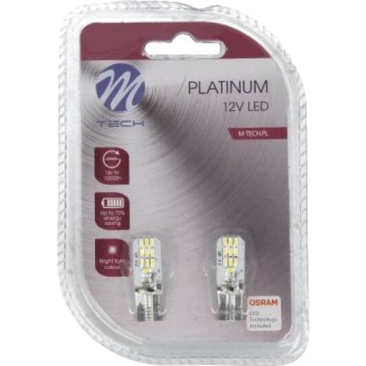 Автолампа M-TECH Platinum W5W W2,1x9,5d 2,1 W TULB801W