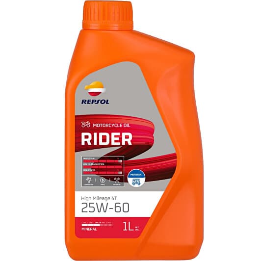 Моторна олива 4Т Repsol Rider High Mileage 25W-60 мінеральна