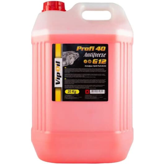 VIPOIL MEGa 40 G12 червоний, 20 л (701433) готовий антифриз