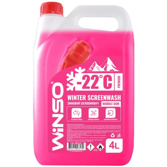 Омыватель стекла Winso Winter Screenwash зимний -22 °С bubble gum (4 л)