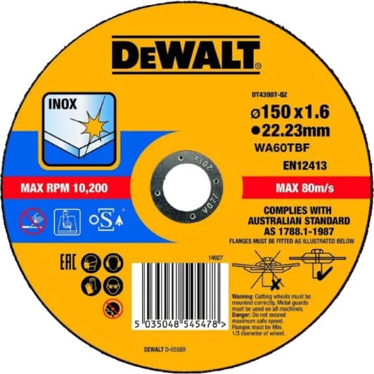 Круг отрезной DeWALT Extreme DT43907 150 мм