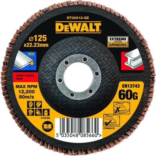 Круг пелюстковий DeWALT Extreme DT30612 зерно 60 125 мм