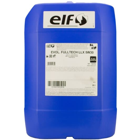 Elf Evolution Full-Tech LLX 5W-30 (20 л) моторное масло