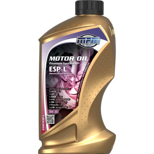 MPM Premium Synthetic ESP-L Emission System Protection 0W-30 (1 л) моторна олива
