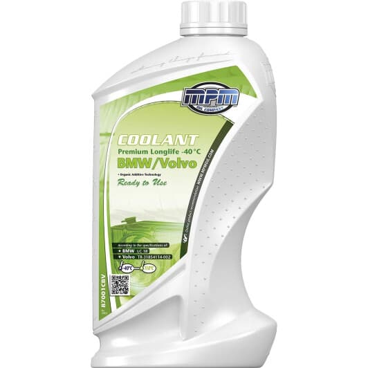 MPM Premium LongLife BMW/Volvo OAT зеленый -40 °C готовый антифриз