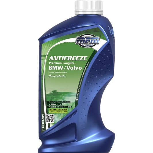 Концентрат антифриза MPM Premium LongLife BMW/Volvo OAT зеленый