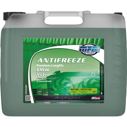 MPM Premium LongLife BMW/Volvo OAT зелений 20 л (87020ABV) концентрат антифризу