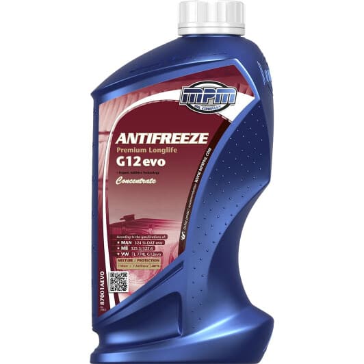 Концентрат антифризу MPM Premium Long Life G12 evo червоний