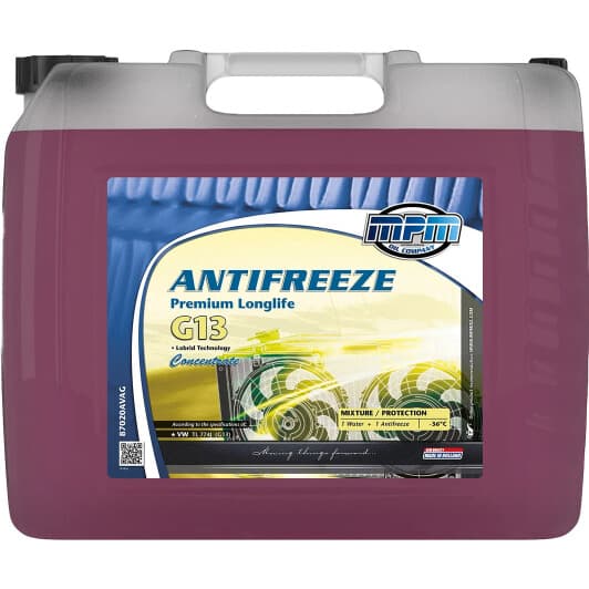 MPM Premium Long Life G13 червоний 20 л (87020AVAG) концентрат антифризу