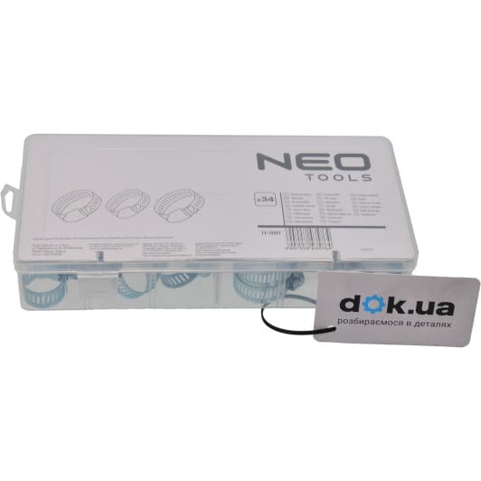 Набір хомутів Neo Tools 11981 черв'ячний 16-32 мм 34 шт