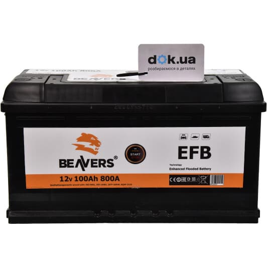 Аккумулятор Beavers 6 CT-100-R EFB 6100RBEAVERSEFB
