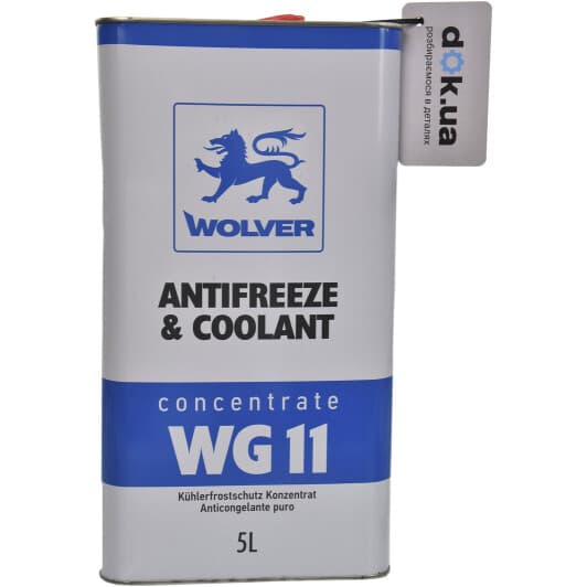 Wolver Antifreeze & Coolant WG11 G11 синий 5 л концентрат антифриза
