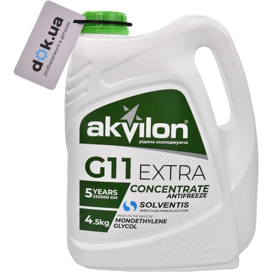 Akvilon Extra G11 зеленый 4,5 л (AKVGR45C) концентрат антифриза